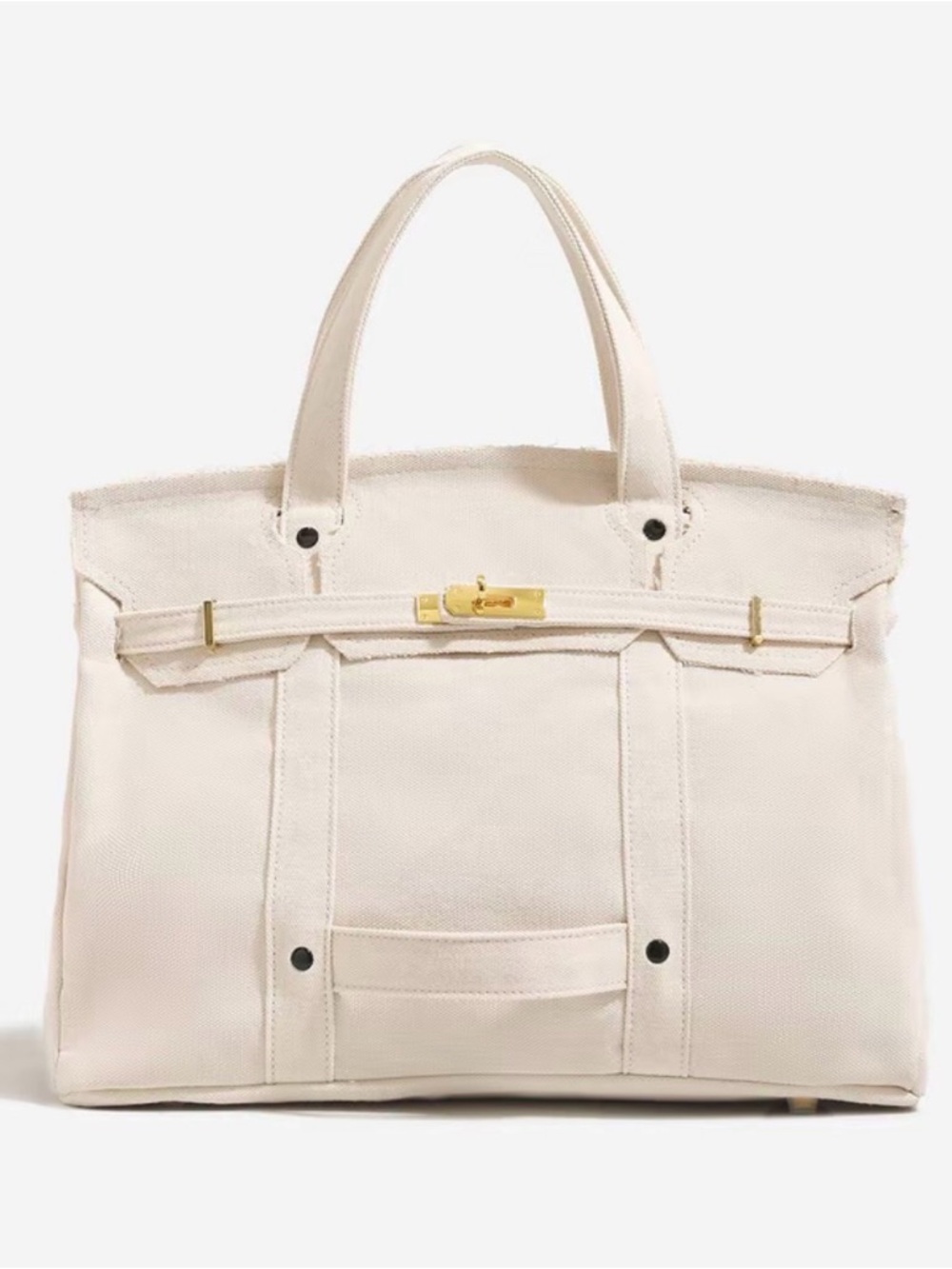 Boatkin Classic Canvas Bag with Gold Hardware